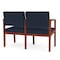 Lesro Lenox 2 Seat Tandem Seating W/ Arm, 44 in W 26 in L 31.5 in H LW2103 - alternate 3